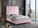 Via Pink Velvet Full Bed