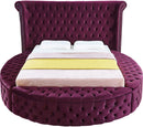 Luxus Purple Velvet King Bed