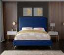 Jasmine Navy Velvet King Bed