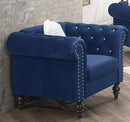 Galaxy Home Emma Chair in Navy Blue GHF-808857642233