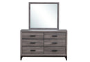 Kate Grey Queen Bed, Dresser, Mirror, Chest and 2 Nightstands