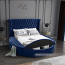 Luxus Navy Velvet King Bed (3 Boxes)