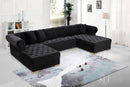 Presley Black Velvet 3pc. Sectional