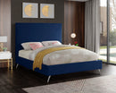 Jasmine Navy Velvet King Bed