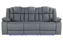 U7068 Grey 10 Pwr Rec Sofa/Pwr Console Rec Loveseat/Pwr Recliner W/LED
