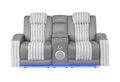 U8000 Pwr Console Rec Loveseat with PHR, LED and Speaker