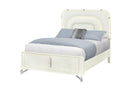 Lyra Beige Bed with LED
