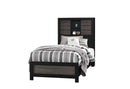 Lisbon Grey/Black Bookcase Bed