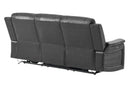 U8879 Blanche Charcoal Pwr Rec Sofa W/LED & Global Surround System