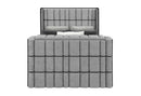 Isabella Grey Bed with LED, TV Lift, Speaker and Fireplace