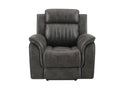 U8517 Grey Reclining Sofa/Console Reclining Loveseat