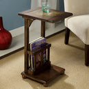 Wilcox Antique Walnut Slate-Insert Side Table - Star USA Furniture Inc