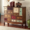 DESREE Multi/Antique Walnut Accent Chest - Star USA Furniture Inc