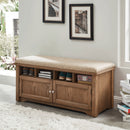 Gwebdolyn Oak Shoe Bench - Star USA Furniture Inc
