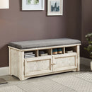 Gwebdolyn Weather White Shoe Bench - Star USA Furniture Inc