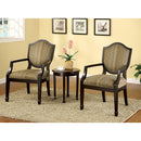 Bernetta II Tan/Pattern 3 Pc. Accent Table & Chair Set - Star USA Furniture Inc