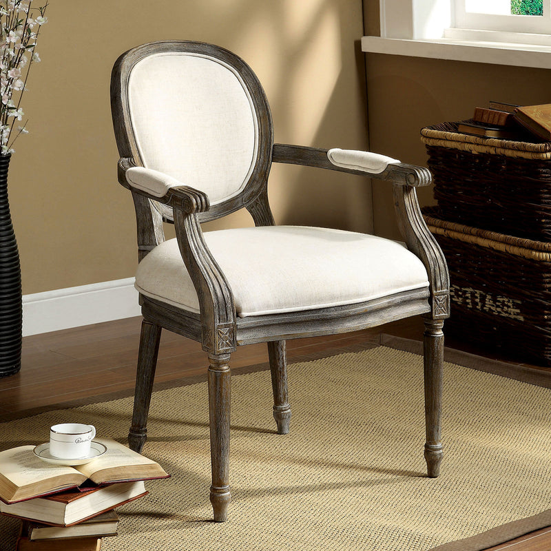 Conway Ivory/Gray Accent Chair
