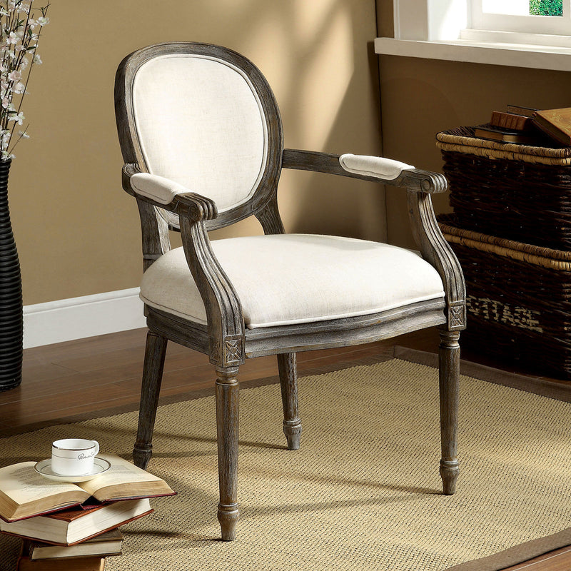 Conway Ivory/Gray Accent Chair - Star USA Furniture Inc