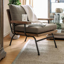 Santiago Light Brown/Dark Oak Accent Chair - Star USA Furniture Inc