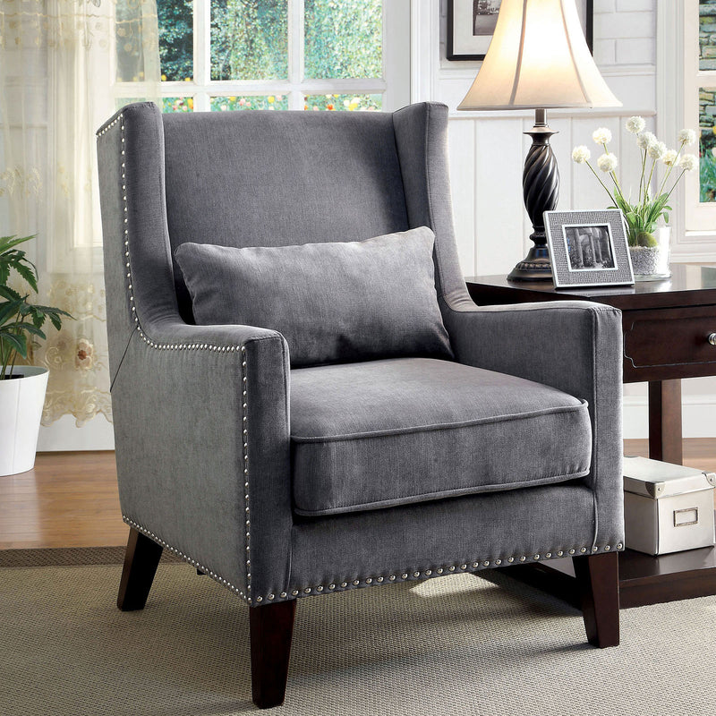 TOMAR Gray Accent Chair