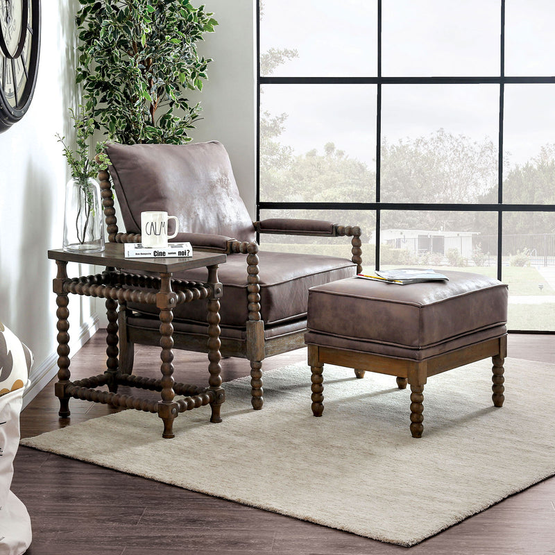 Brown Accent Chair Set