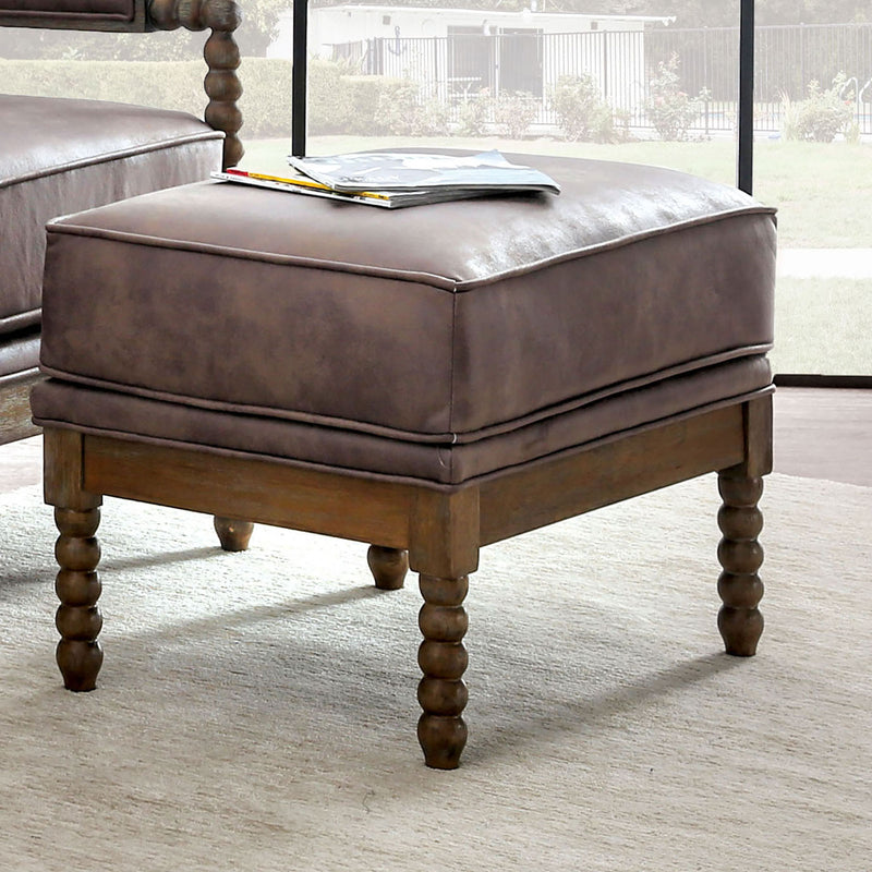 Tarragona Dark Brown Ottoman - Star USA Furniture Inc