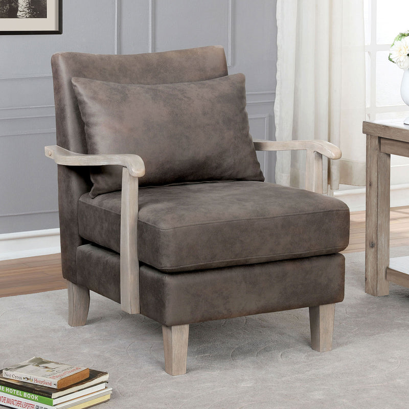 Adrienne Dark Brown Accent Chair - Star USA Furniture Inc