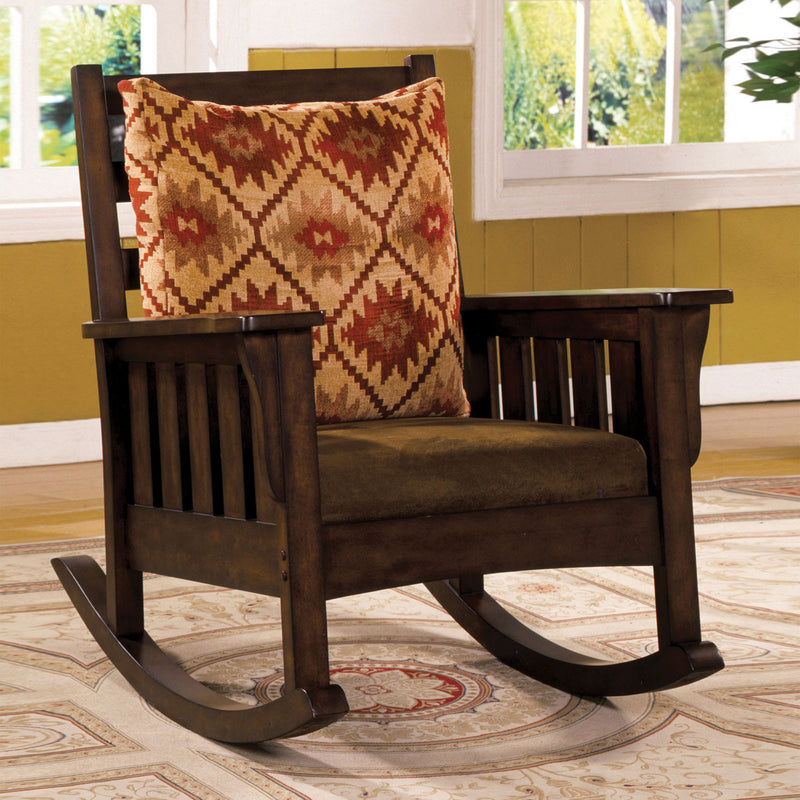 Morrisville Dark Oak Rocking Chair - Star USA Furniture Inc