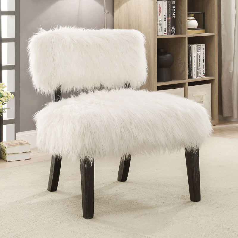 Pardeep White/Black Accent Chair