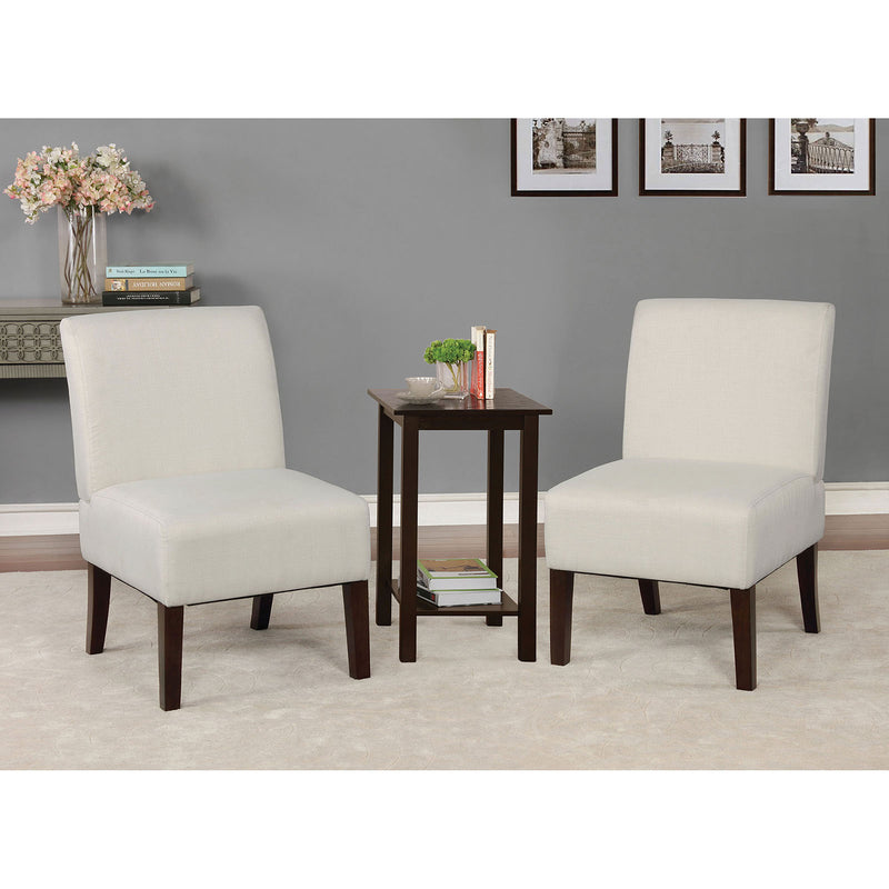 Elias Beige Accent Table + 2 Chairs