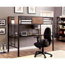 CLAPTON Black Twin Bed w/ Workstation - Star USA Furniture Inc