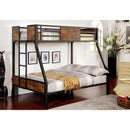 CLAPTON Black Twin/Full Bunk Bed - Star USA Furniture Inc