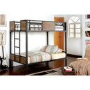 CLAPTON Black Twin/Twin Bunk Bed - Star USA Furniture Inc