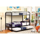 RAINBOW Black Metal Twin/Twin Bunk Bed - Star USA Furniture Inc