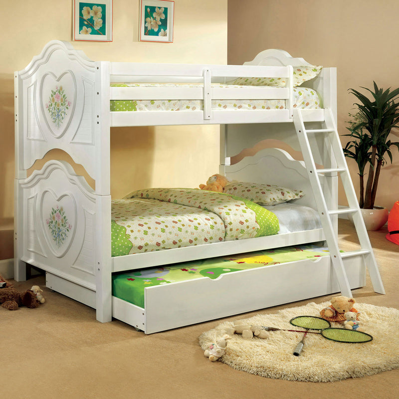 Isabella III White Twin/Twin Bunk Bed