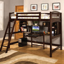 Dakota Ridge Espresso Twin Loft Bed w/ Workstation - Star USA Furniture Inc
