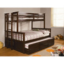 University I Dark Walnut Twin/Full Bunk Bed - Star USA Furniture Inc