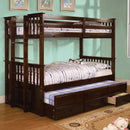 University II Dark Walnut Twin/Twin Bunk Bed - Star USA Furniture Inc