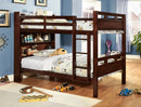 Fairfield Dark Walnut Twin/Twin Bunk Bed w/ Book Shelf - Star USA Furniture Inc