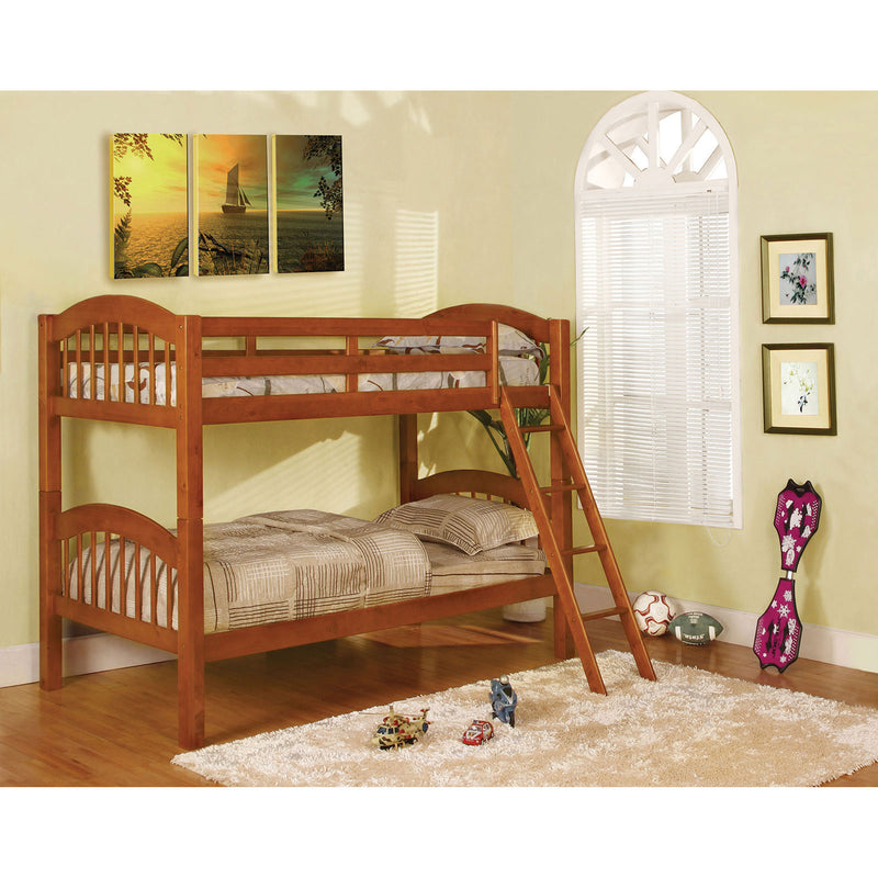 Coney Island Oak Twin/Twin Bunk Bed - Star USA Furniture Inc