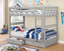 California IV Gray Twin/Twin Bunk Bed - Star USA Furniture Inc