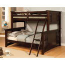 Spring Creek Dark Walnut Twin/Full Bunk Bed - Star USA Furniture Inc