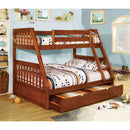 Canberra Oak Twin/Full Bunk Bed - Star USA Furniture Inc