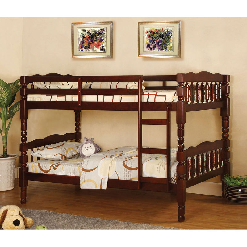 Catalina Cherry Twin/Twin Bunk Bed
