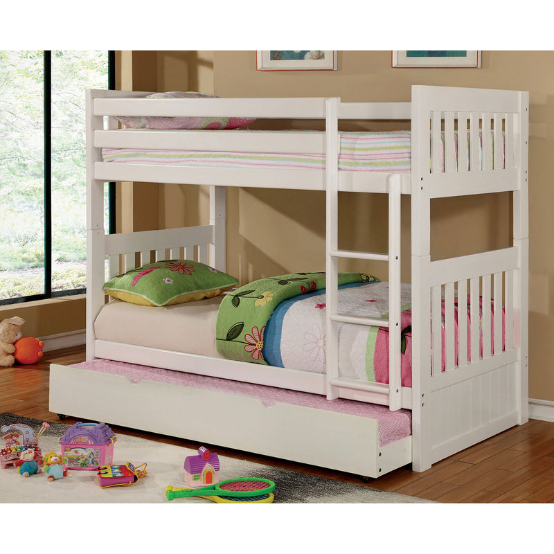 CANBERRA II White Twin/Twin Bunk Bed