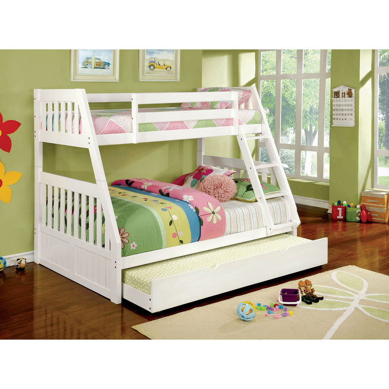 CANBERRA II White Twin/Full Bunk Bed