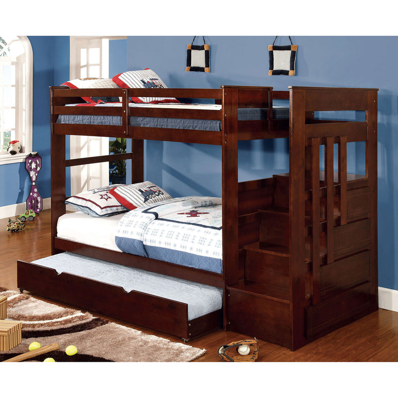 Woodridge Dark Walnut Twin/Twin Bunk Bed - Star USA Furniture Inc