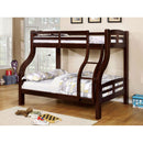 Solpine Espresso Twin/Full Bunk Bed - Star USA Furniture Inc