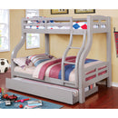 SOLPINE Gray Twin/Full Bunk Bed - Star USA Furniture Inc