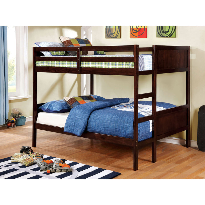 Annette Dark Walnut Full/Full Bunk Bed